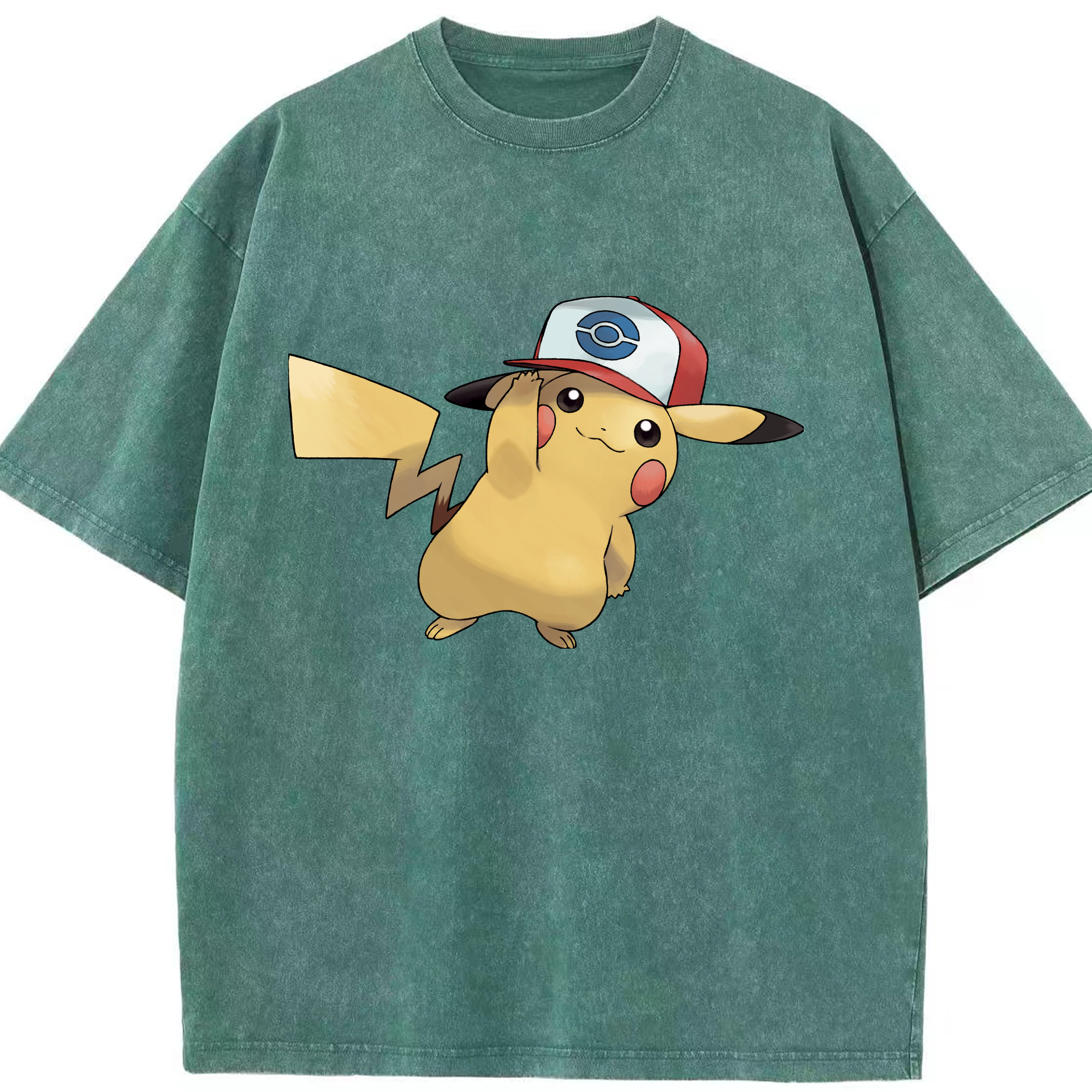 （画像用） ポケットモンスター Pokémon 綿100% ヴィンテージ風 半袖Tシャツ（フロントプリント）
